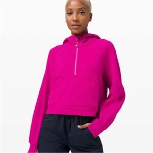 Lululemon Athletica Crop 1/2 Zip Scuba Hoodie